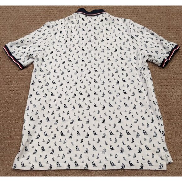 Polo Ralph Lauren Men’s Medium Rare Sailboat Print Shirt White Blue Classic Fit - Picture 5 of 7